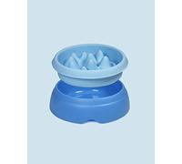 United Pets K2 Ciotola Di Design Per Cani 2 In 1: Normale E Anti Ingozzamento, Azzurra, Capacità 2000 Ml, Taglia Unica
