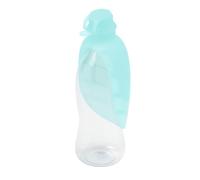 United Pets Leaf - Borraccia per Cani, Ciotola da Viaggio per Cani, di Design, in Silicone, Colore Acquamarina. Dispenser Acqua da Viaggio, Ciotola per Acqua con Bottiglia Inclusa