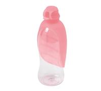 United Pets Leaf - Borraccia per Cani, Ciotola da Viaggio per Cani, di Design, in Silicone, Colore Rosa Chiaro. Dispenser Acqua da Viaggio, Ciotola per Acqua con Bottiglia Inclusa
