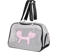 United Pets Mesh Bag ECO - Borsa per Trasporto di Cani e Gatti - Nero/rosa