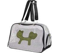 United Pets Mesh Bag ECO - Borsa per Trasporto di Cani e Gatti - Nero/verde