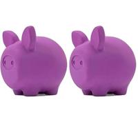 United Pets Pigs Piggy Gioco per Cani a Forma di Maiale, di Design, Gioco in Lattice per Cani, Viola, taglia unica (Confezione da 2)