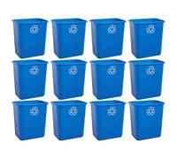 United Solutions Cestino per rifiuti per riciclaggio, 7 litri, 12 pezzi, blu, 7-Gal