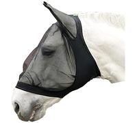 United Sportproducts Germany USG 15550001-400 - Maschera anti-mosche con protezione per le orecchie, pony, colore: Nero