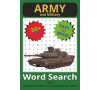 United States Army and Military Word Search Puzzle Book: Word Searches with Easy to Read Print about the Army, Military, and More | 6x9 Inches, 110 ... Gift for Vacations, Holidays, and Free Times