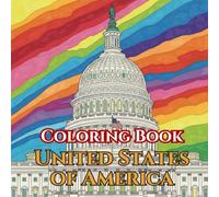 United States Calm | Adult Coloring Book of Landmarks, Holidays & Hollywood: 50+ Simple, Relaxing Pages with Gentle Intricate Patterns - Statue of ... & Halloween, Hollywood Sign & Icons