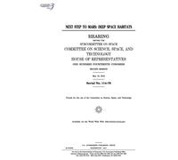 United States Congress Uni Next step to Mars : deep space habitats : (Tascabile)