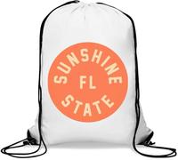 United States FL Florida The Sunshine State Gym Sack Casual Drawstring Bag Bianco