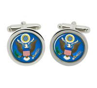 United States Great Seal Lato Anteriore Gemelli Da Polso Rotondi In Scatola