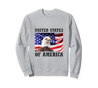 United States of America - Maglietta con Bandiera Aquila Felpa