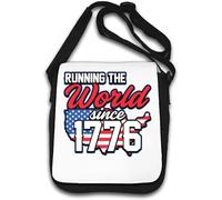 United States Of America Running The World Since 1776 - Borsa a tracolla, colore: Bianco