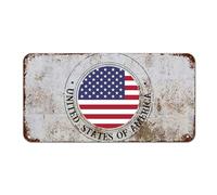 United States Of America, targa in metallo per esterni, vintage, per porta d'ingresso, decorazione da parete, souvenir di campagna, targa in metallo per cabina, salotto, negozio, 15,5 x 30,5 cm