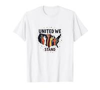 United We Stand: Diverse America Unity Maglietta, Uomo, Bianco, L
