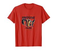 United We Stand: Diverse America Unity Maglietta, Uomo, Rosso, S