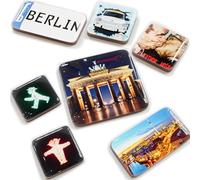 United1871 Berlin Souvenirs - Magneti per frigorifero, set da 7 pezzi, con motivi come souvenirs, adatti per buoni da viaggio