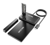 UNITEK Adattatore SSD M.2 NVME - Tool Free 10Gbps USB 3.2 Gen2 SSD Adapter Portable Enclosure Supporta SATA Hard Drive Reader M e B&M Keys Compatibile con 2230/2242/2260/2280/22110 SSD Nero