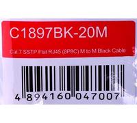 Unitek C1897BK Series CAT 7 AfskÃ¦rmet parsnoet kabel (SSTP) 20m Patchkabel Sort