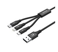 UNITEK CABLE USB 3IN1 MICROUSB USB-C LIGTHINING C14049BK
