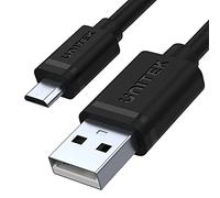 UNITEK Cavo da USB A a micro USB/ 1,5 metri/ricarica e sincronizzazione rapida/Quick Charge/ 2,5 A/USB 2.0 480 Mbps/ 100% rame, Nero, rivestimento in PVC
