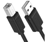 Unitek Cavo da USB A a USB B (maschio-maschio) I 5 metri, standard USb 2.0, PVC, 28AWG, 100% rame, nero I Cavo dati per stampanti/speciali compatibile con PC, Notebook