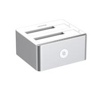 Unitek Docking Station per 2 Dischi rigidi, HDD SSD da 2,5 o 3,5 Pollici SATA I, II, III (1,5/3/6 GB/S), Funzione Clone Offline con LED, Supporto per UASP, Alluminio, Opaco