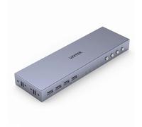 UNITEK HDMI KVM Switch 4 in 1 uscita - Condivide 1 Monitor HDMI e 4 Porte USB in 4 Dispositivi - Supporta Risoluzioni Fino a 4K@60Hz e HDCP 2.2 - Trasmissione del Segnale EDID - Argento