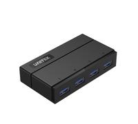 UNITEK Hub attivo USB a 4 porte 3.0 Gen 1 + alimentazione, SuperSpeed Hub Multiporta per PC, laptop, tastiera, mouse, stampante, iOS (Mac) + compatibilità Windows, Plug & Play, nero