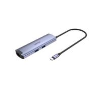 UNITEK HUB USB-C H1112F 6 in 1 / HDMI 4K 30Hz + Gigabit Ethernet + USB C + PD100W + 2* USB-A