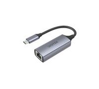 Adaptador Unitek para USB-C a Gigabit Ethernet │ Convertidor para USB tipo C a RJ45 LAN Ethernet 10/100/1000 Mbps│ USB 3.0 5 Gbps │ Aluminio, cavo 12 cm │ Adaptador di rete per Win, Mac, Linux