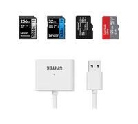 Unitek International UNITEK Y-9321 MicroSD (TransFlash) SD Bianco USB 3.2 Gen 1