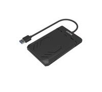 UNITEK Box esterno HDD/SSD 2,5" Y-3036 – cavo USB 3.0 integrato, montaggio senza attrezzi, Nero