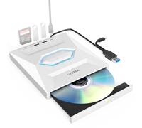 UNITEK Masterizzatore esterno USB 3.0&Type C Unità CD/DVD esterna -/+RW con slot per scheda SD per PC Laptop, Desktop, Portatile, Macbook Pro/Air per Windows 11/10/8.1/7/XP/Vista/Linux/MacOS