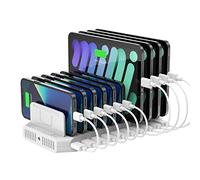Unitek Stazione di ricarica per iPad, 96 W, 10 porte USB con ricarica rapida 3.0, supporto di ricarica compatibile con più dispositivi, ricarica simultanea 8 iPad