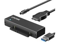 UNITEK USB 3.0 a SATA III Hard Drive Converter Cable per 2,5 3,5 pollici HDD/SSD disco rigido e unità ottica SATA con adattatore di alimentazione 12V/2A, supporto UASP