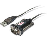 UNITEK Y-105 Convertitore da USB 1.1 a seriale RS-232 | cavo 140 cm, interfaccia seriale |HotPlug |compatibile con Windows, Server2003, Server2008, Linux, nero
