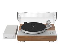 Unitra GSH-801 Edmund argento / noce americano - Giradischi vinile, Manuale, MC, Trasmissione diretta, 33 giri, 45 giri, Celle incluse