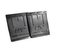 UNITRAILER Set di due paraspruzzi in gomma da 220 x 243 mm per parafango di rimorchio auto e macchine agricole copertura robusta per un'eccellente protezione contro fango