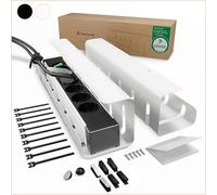 UNITURE® - [Set di 2] Canalina per la scrivania di facile installazione e dal design senza tempo - 2 x 40 cm - Canalina per l'ufficio di casa