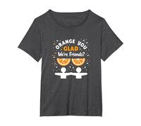 Unity Day Orange You Glad We're Friends? Divertente Regalo di Gioco di Parole Maglietta, Donna Plus-Size, Grigio Scuro, 4X