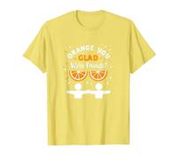 Unity Day Orange You Glad We're Friends? Divertente Regalo di Gioco di Parole Maglietta, Uomo, Limone, XXL
