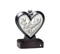 Unity Heart Slate Black and Pearl White Unity Candle