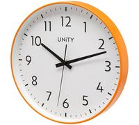 Unity Orologio da parete, Fradley, silenzioso, moderno, arancione, 30 cm