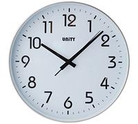 Unity Orologio da parete, Fradley, Silenzioso, Moderno, Argento, 30 cm