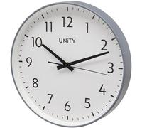 Unity Orologio da parete, Fradley, silenzioso, moderno, grigio, 30 cm