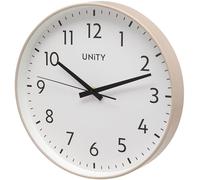Unity Orologio da parete, Fradley, silenzioso, moderno, marrone moka, 30 cm