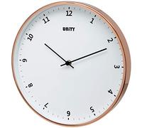 Unity Orologio da parete, Plymouth Rose Gold, moderno, quadrante bianco, 30 cm
