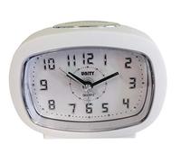 Unity Sveglia con segnale acustico con luce LED, Bianco, 9 x 7,5 x 4,5 cm