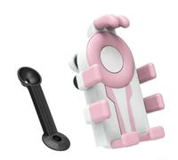 Univer-sal - Supporto per telefono da bicicletta, in silicone, antiurto, con rotazione a 360 gradi, sistema a molla a doppio ammortizzatore, compatibile con smartphone da 4-7 pollici (maniglia con