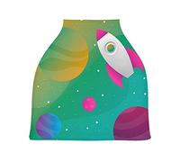 Univers Rocket Star Auto per Bambini Passeggino Tettoia Copri Seggiolino Copertura Infermieristica per L'Allattamento Al Seno All-In-1 Morbido Traspirante Elastica Tettuccio