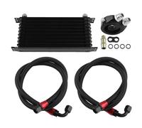 Universal 10 Row Engine Transmission 10-AN Oil Cooler & Oil Filter Adapter Hose